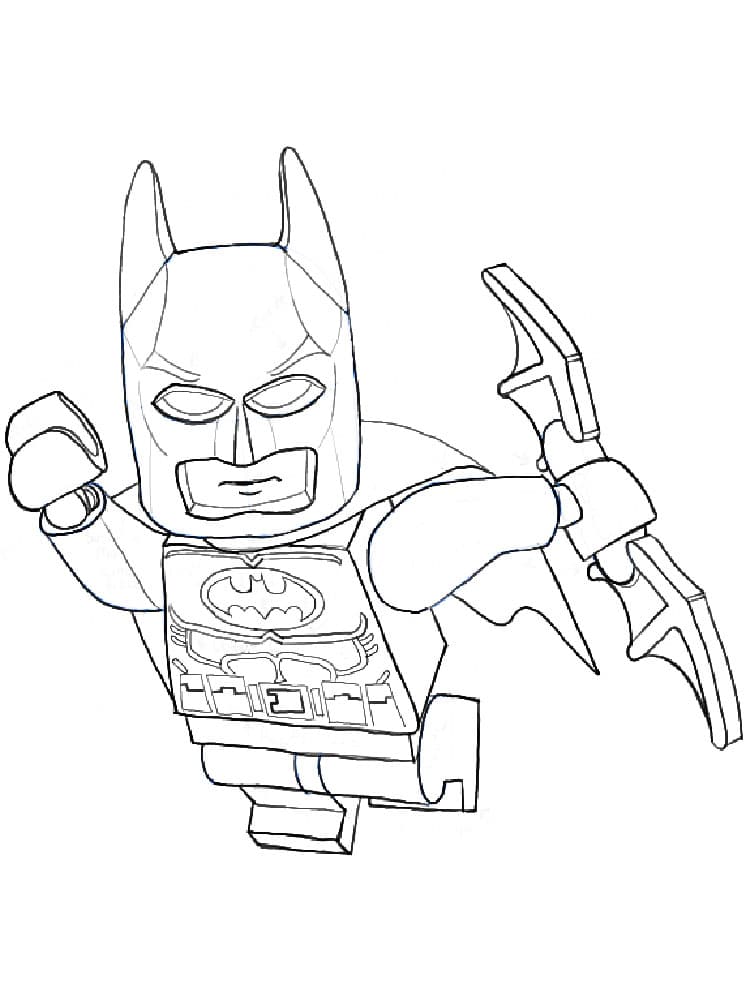 Лего Бэтмен летит спасать раскраска