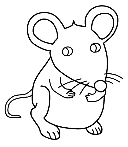 Детская раскраска мышка