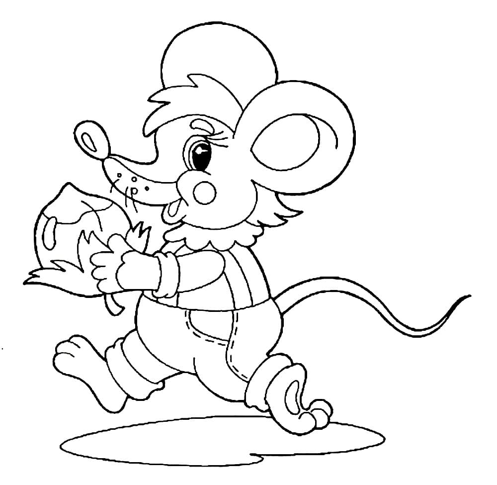Мышь с орешком