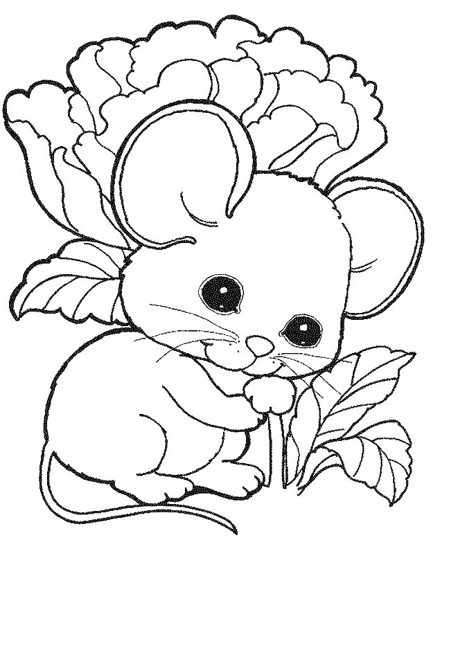 Мышонок и большой цветок