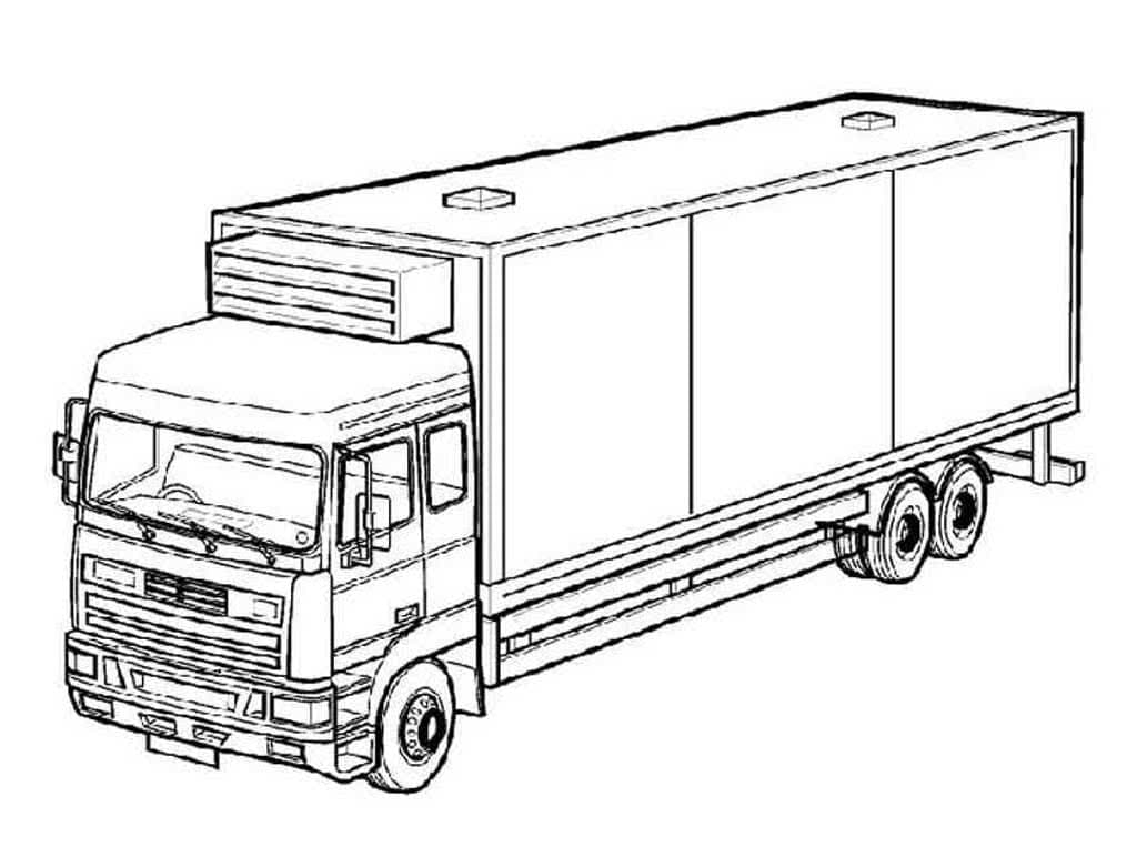 Раскраска для ребенка грузовик