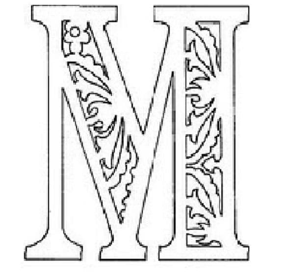 Раскраска буква М
