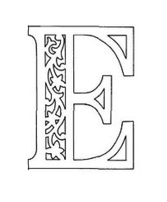 Трафарет буквы Е_6743