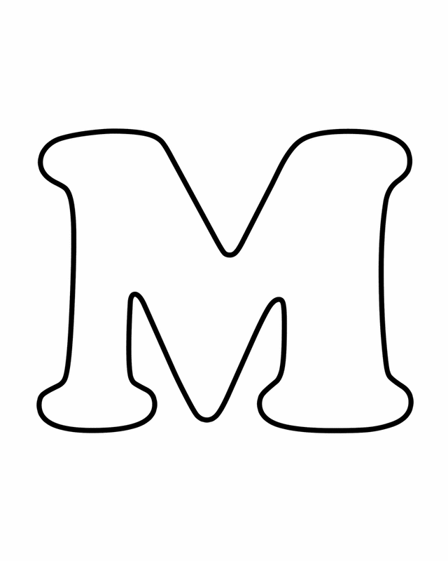 Трафарет буквы М