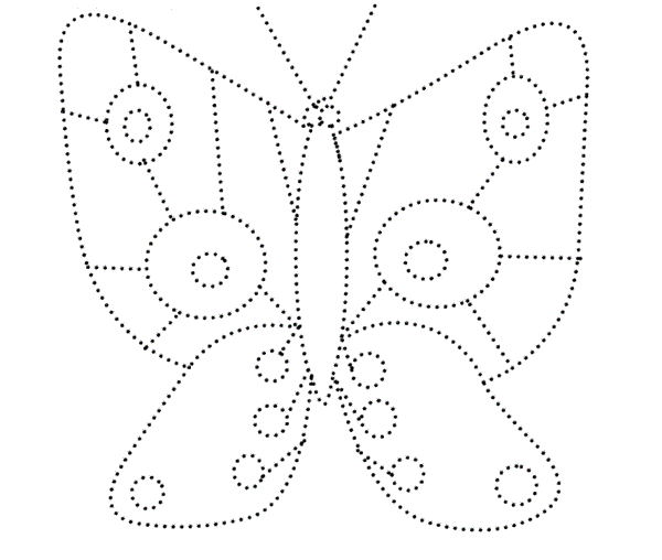 Бабочка раскраска по точкам