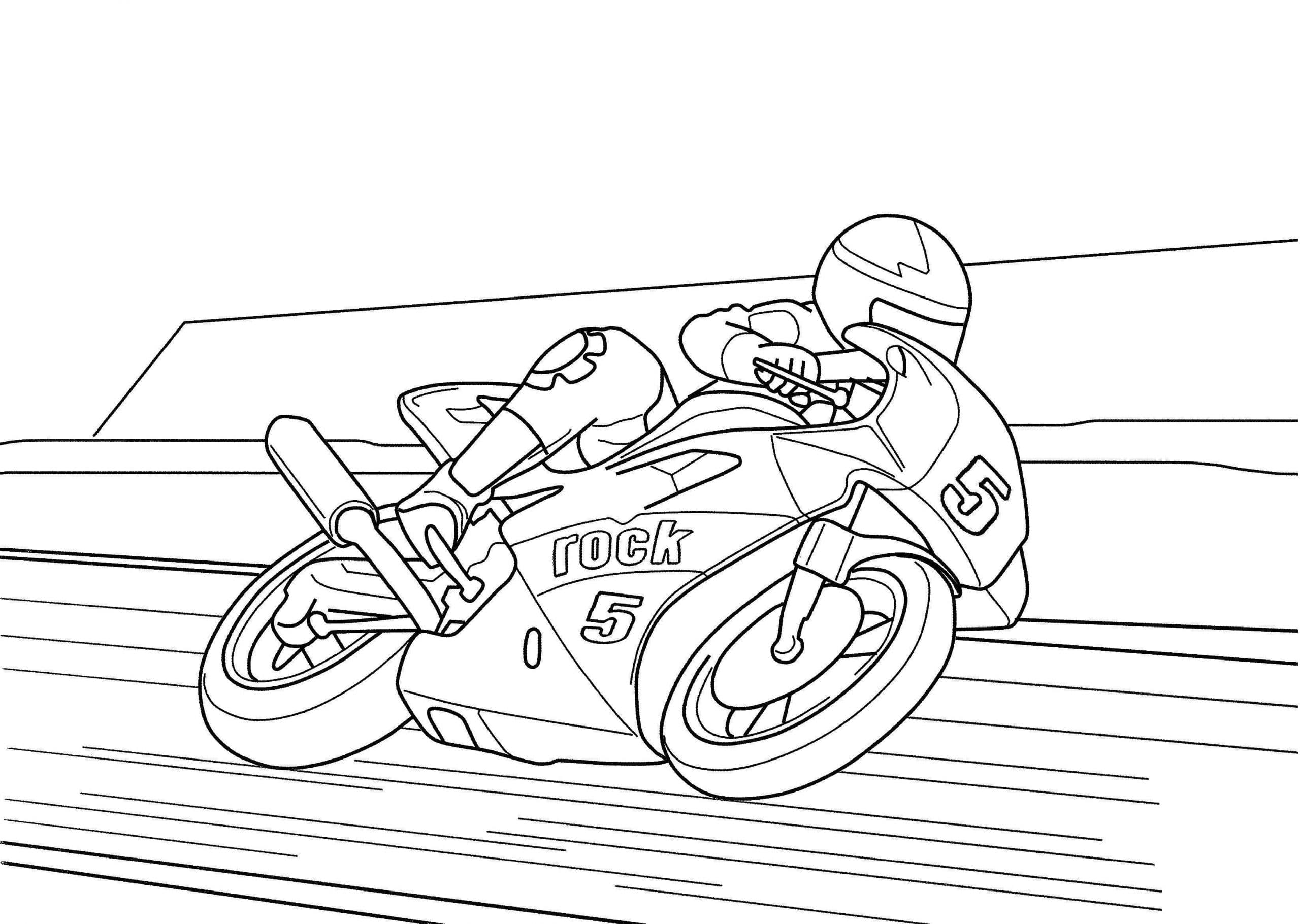 Мотоциклист на гонках