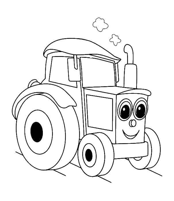 Трактор с большими глазами