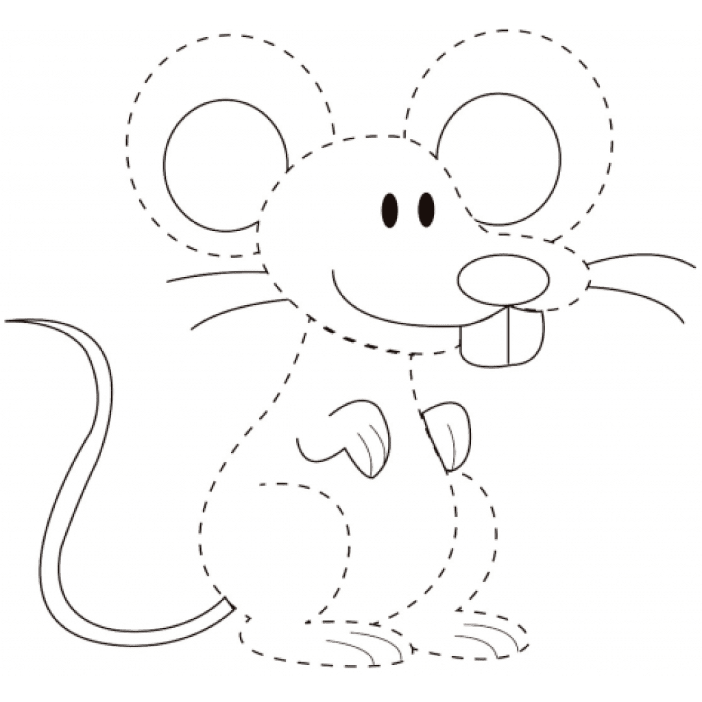 Мышка раскраска по точкам