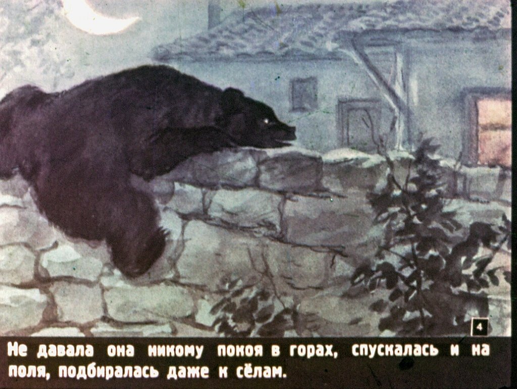 Смотреть диафильм Мальчик и злая медведица