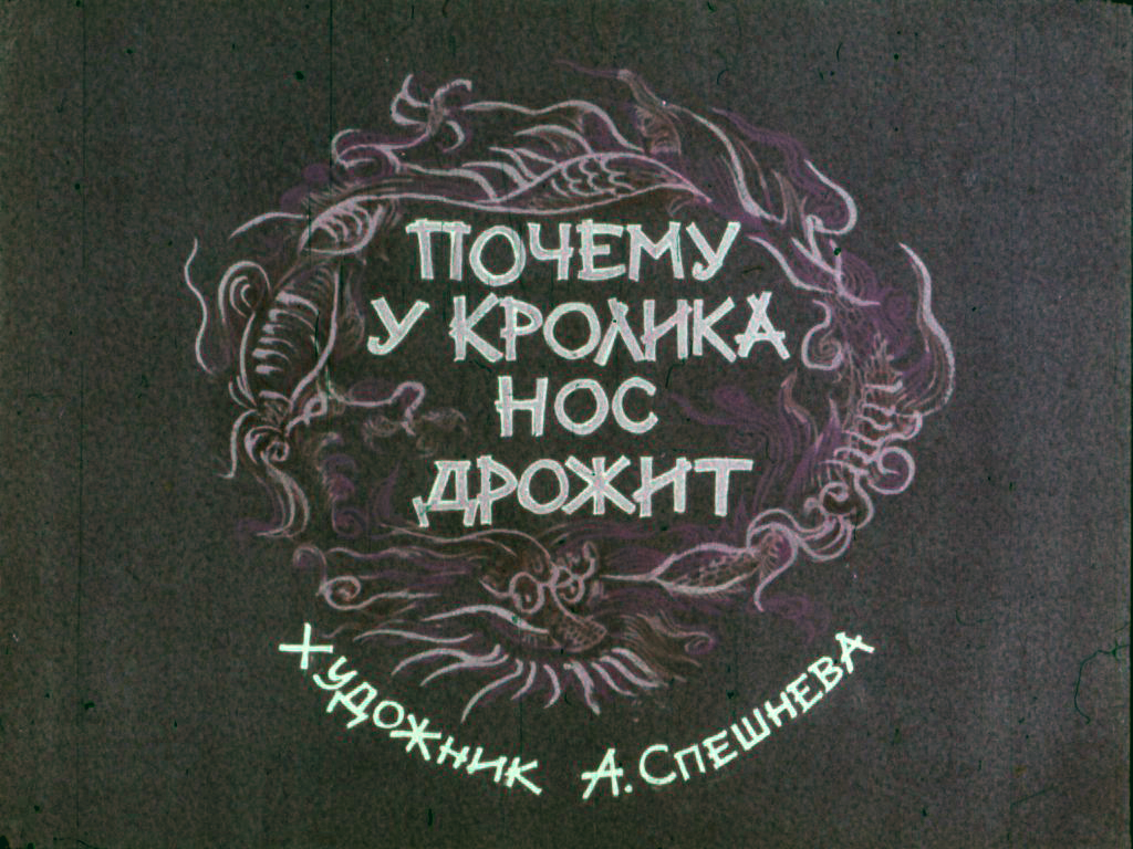 Смотреть диафильм Почему у кролика дрожит нос