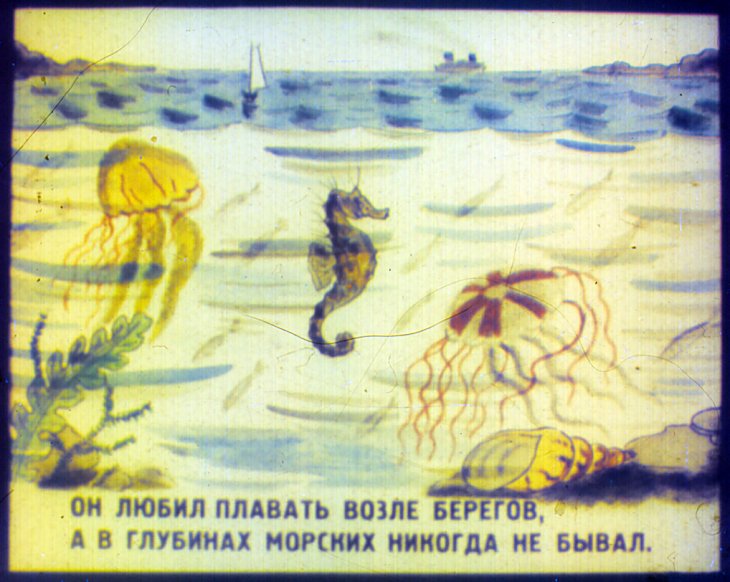 Смотреть диафильм Приключения морского конька