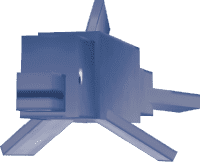 Дельфин из блоков пнг