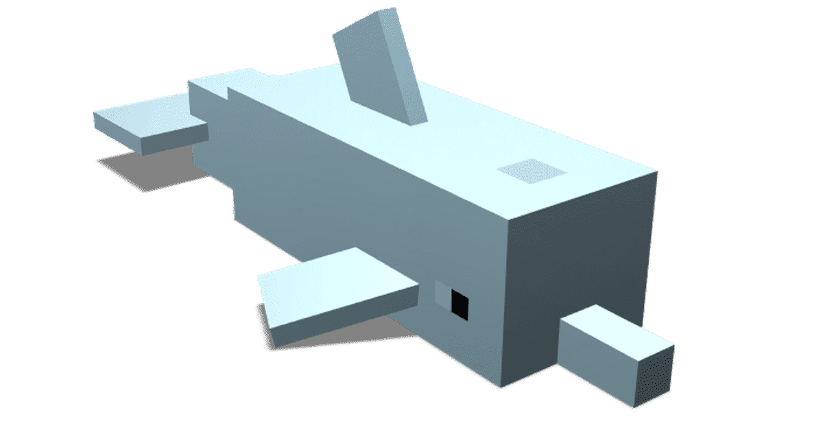 Дельфин пнг из блоков