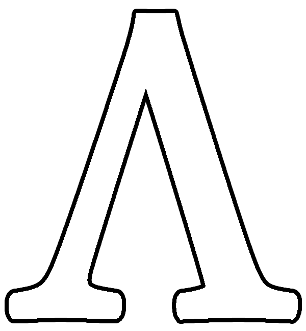 Трафарет буквы Л