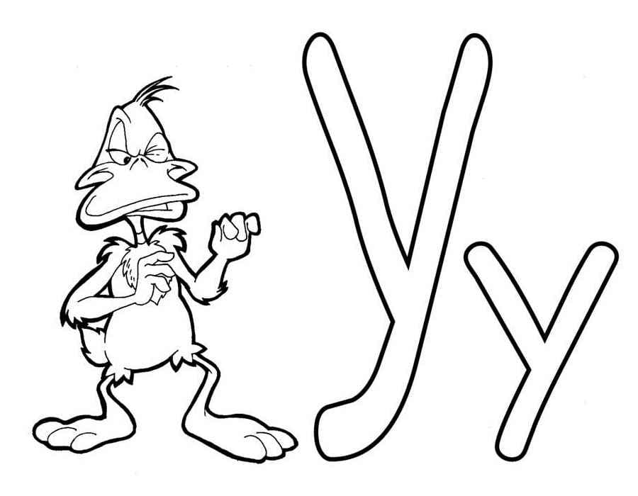 Ёуква У с уткой раскраска