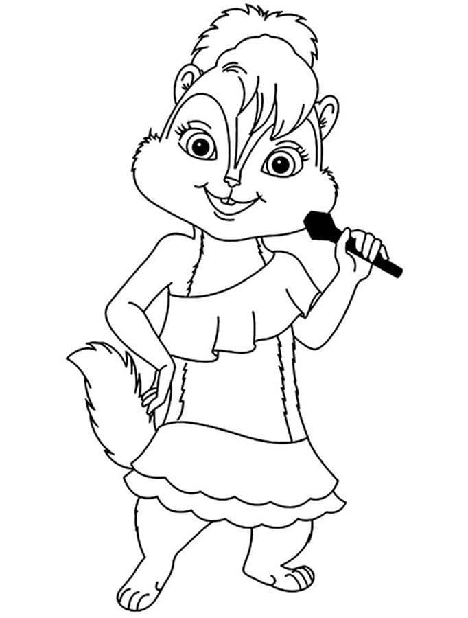 Трафарет девочки бурундука