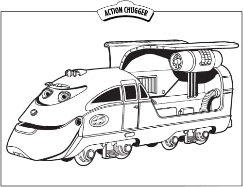 Супер поезд раскраска