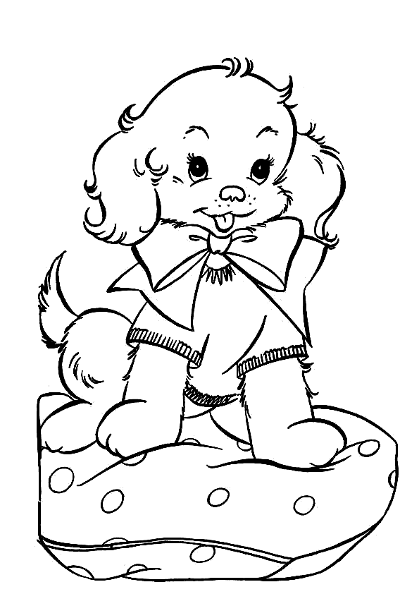 Собачка на подушке