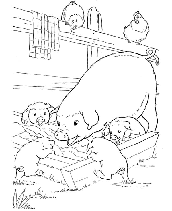 Раскраска деревня