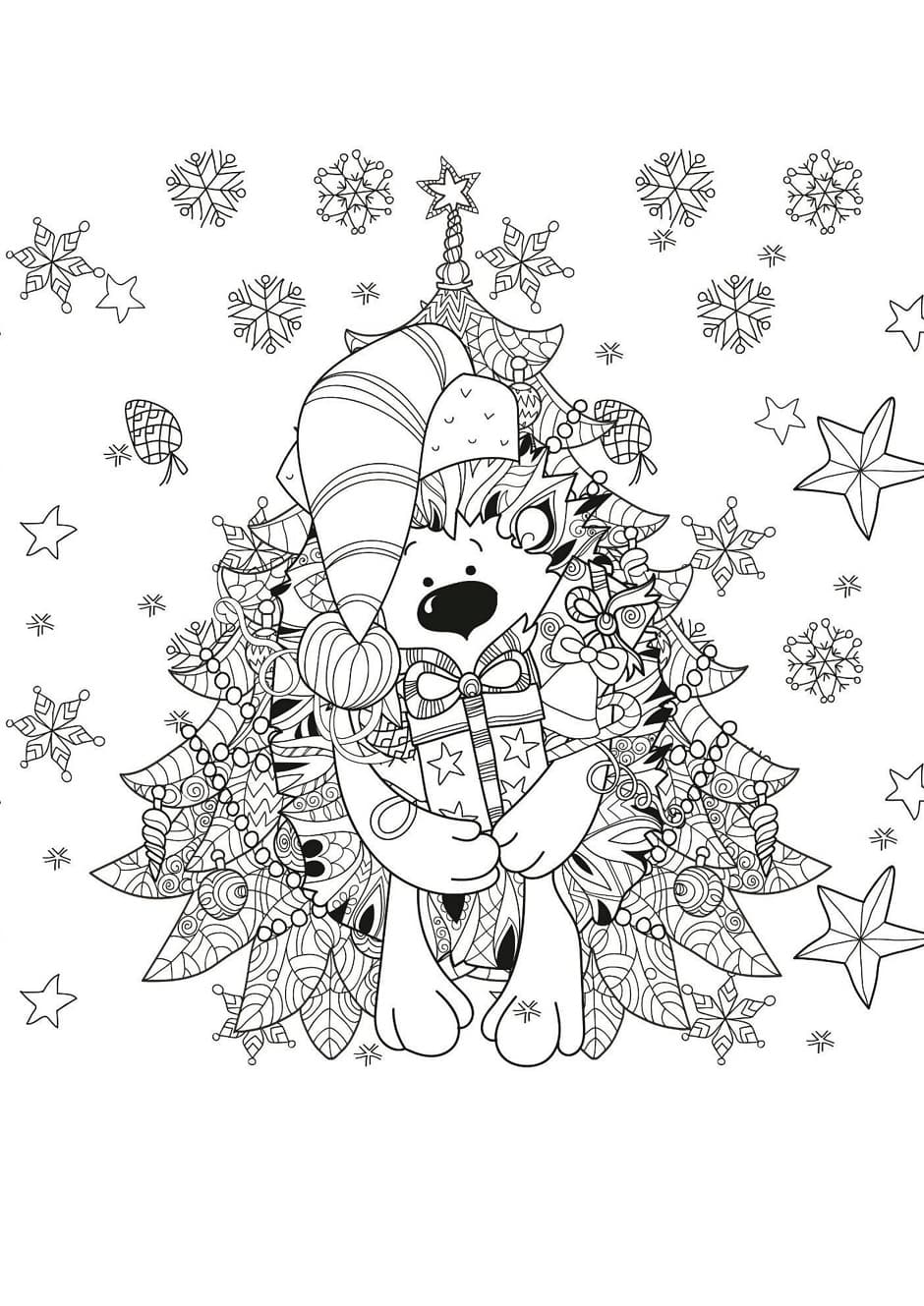 Ежик и новогодняя елка