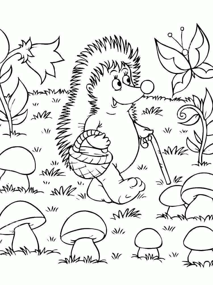 Ежик с лукошком