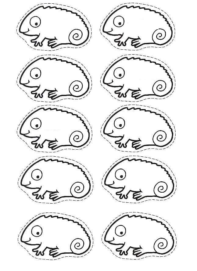 Хамелеоны для вырезания