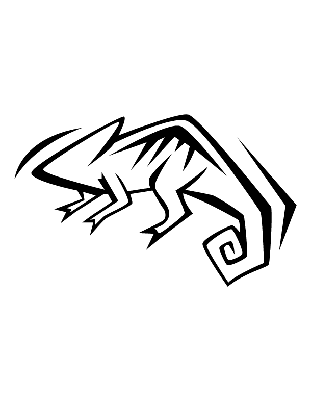 Раскраска для детей хамелеон