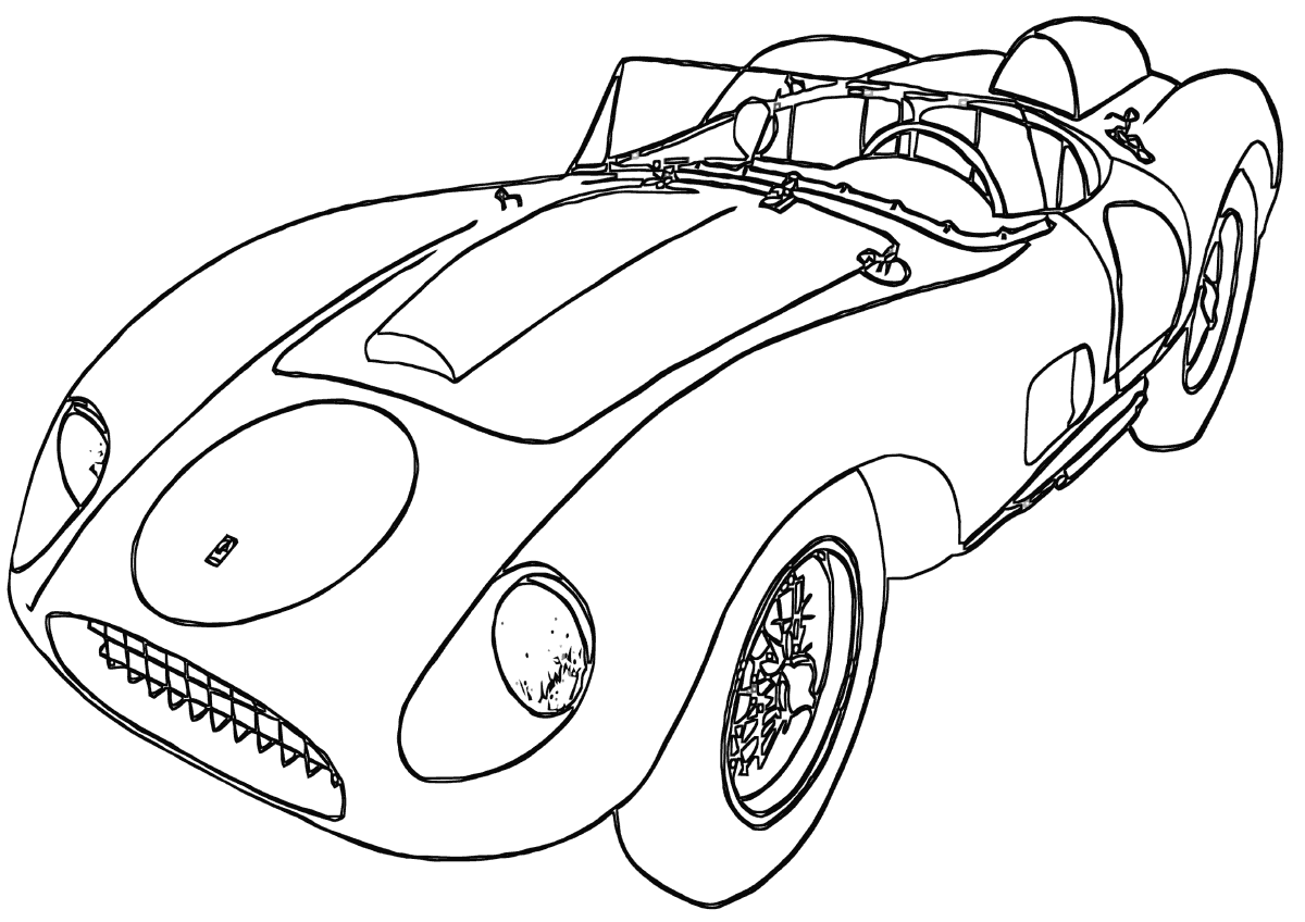 Кабриолет трафарет