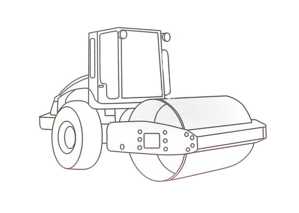 Раскраска для ребенка дорожный каток