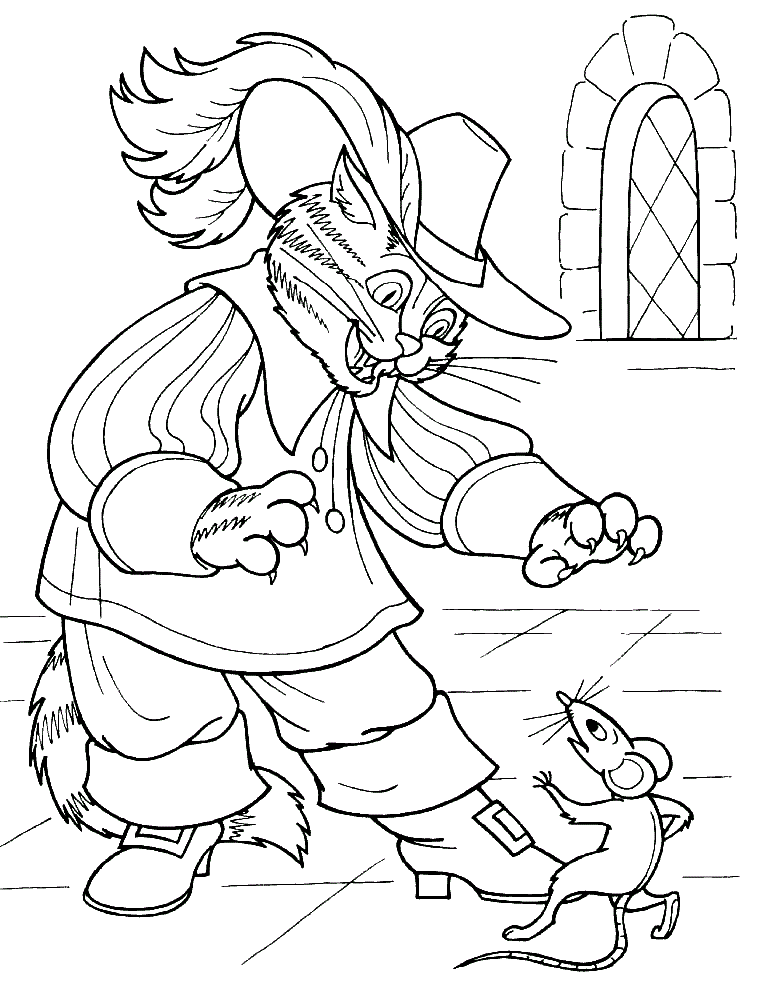 Кот в сапогах и мышь