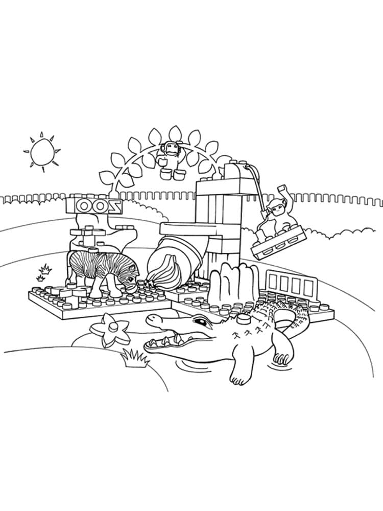 Лего Дупло раскраска для ребенка