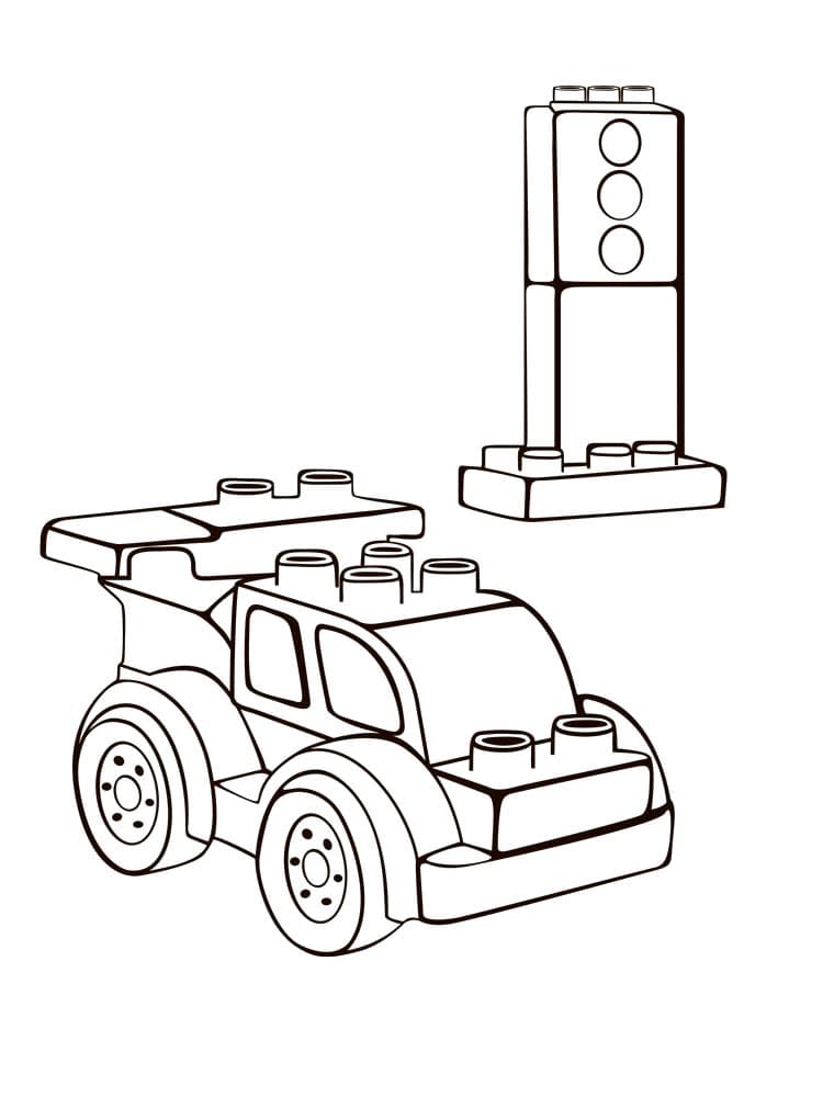 Машина и светофор раскраска для детей