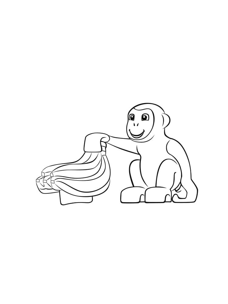 Обезьяна с бананами лего