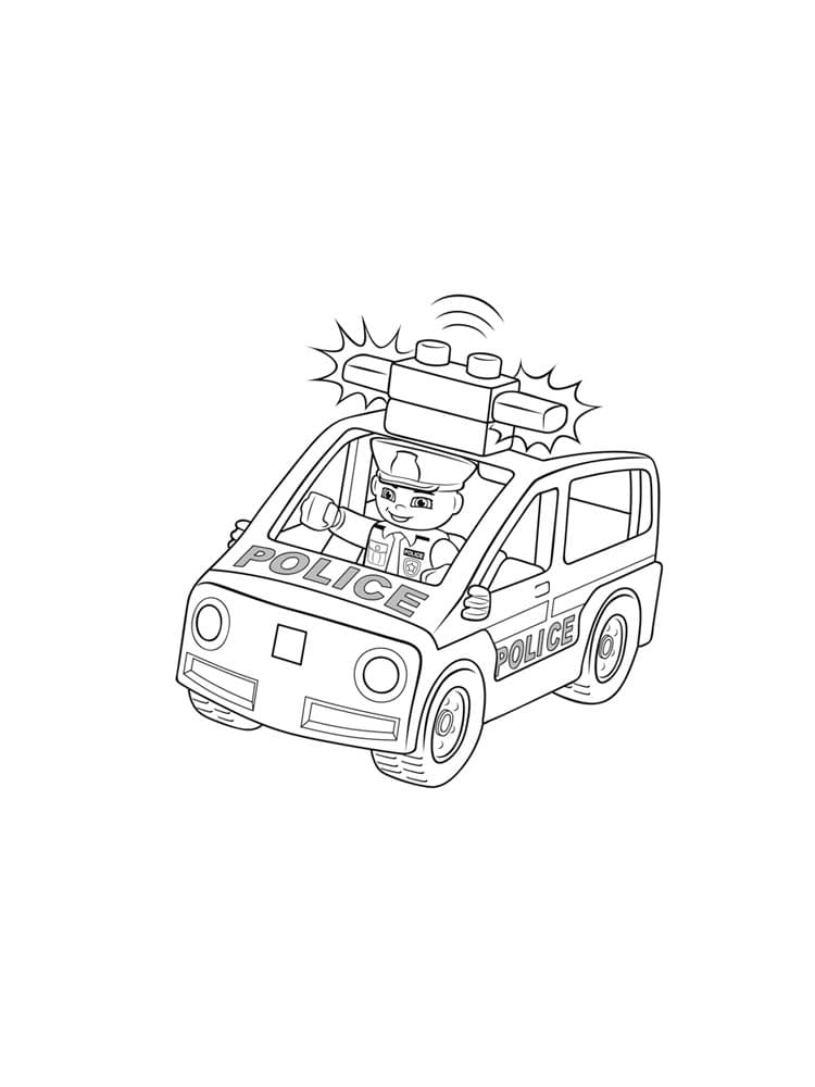 Полицейская машина лего дупло