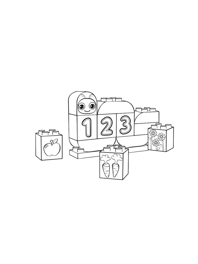 Раскраска Лего Дупло детская