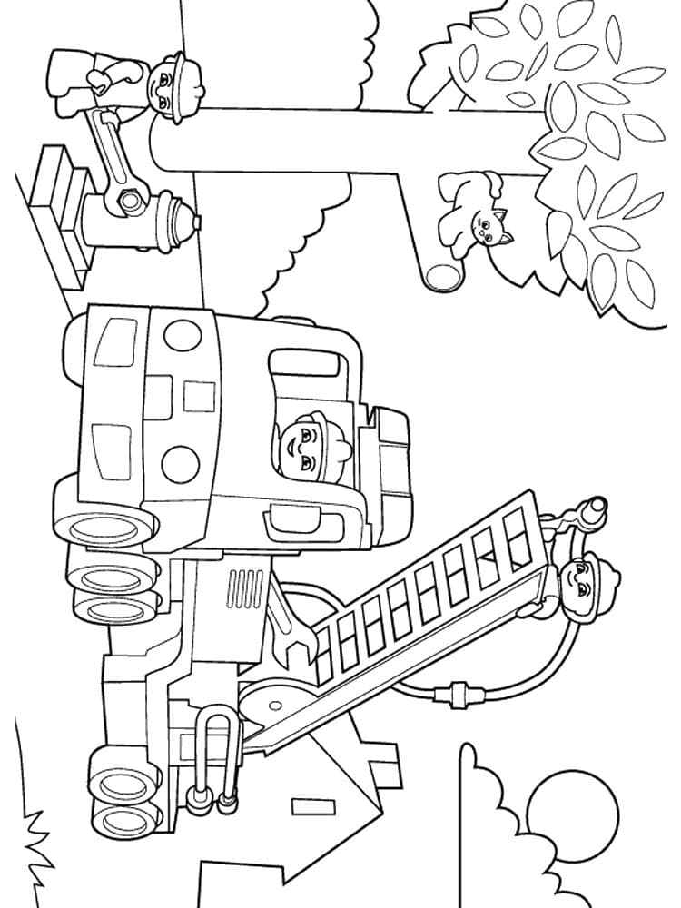 Спасатели Лего Дупло раскраска