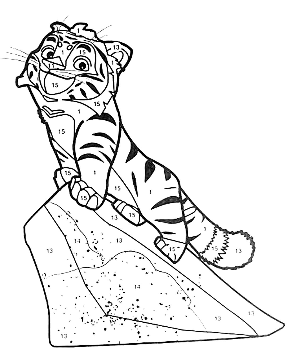 Тиг раскраска