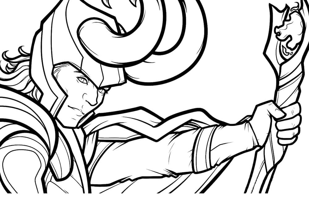 Локи с посохом