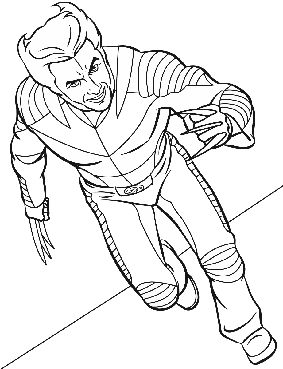 Рассомаха бежит раскраска люди ИКС