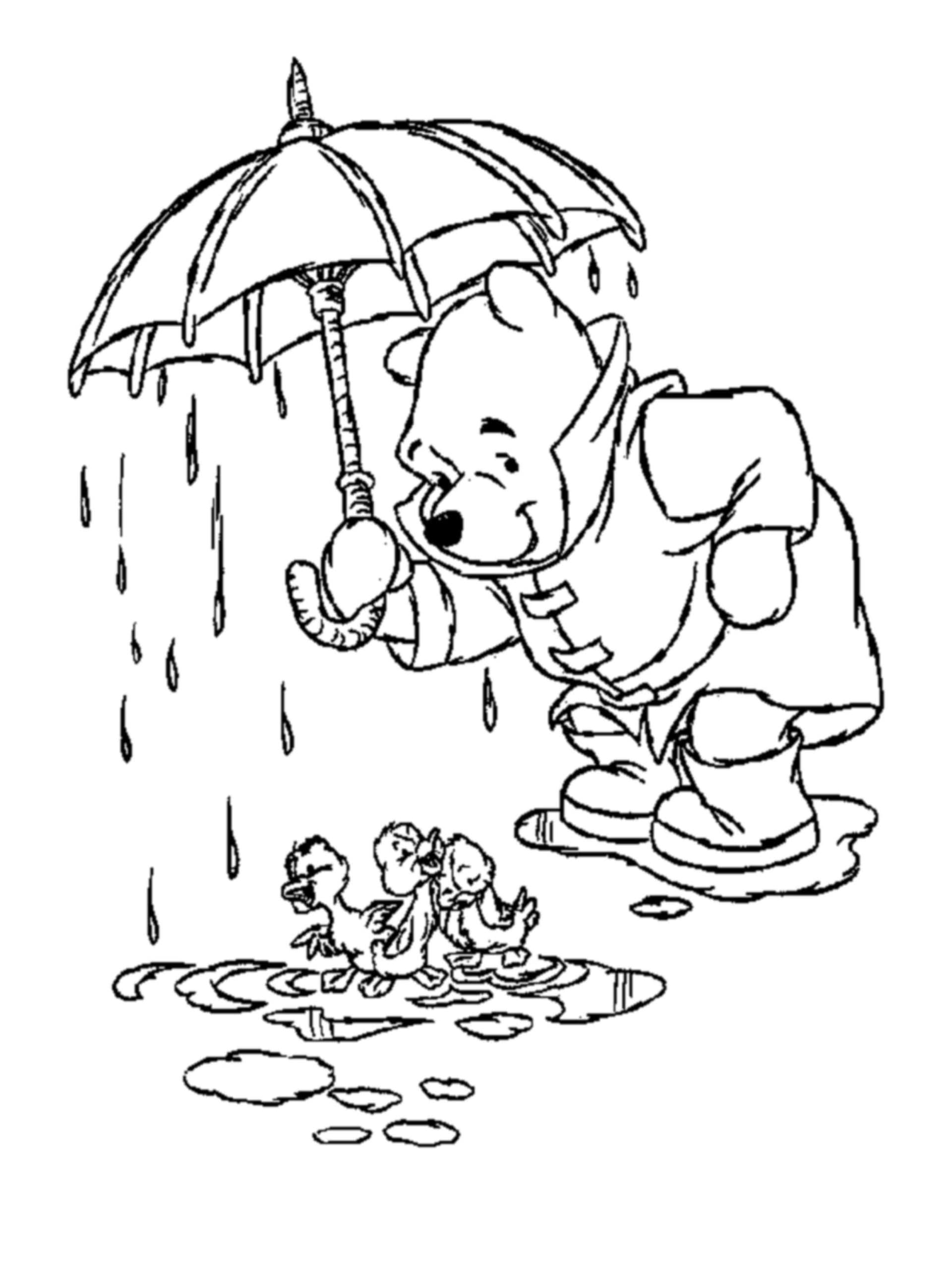 Винних пух под зонтом