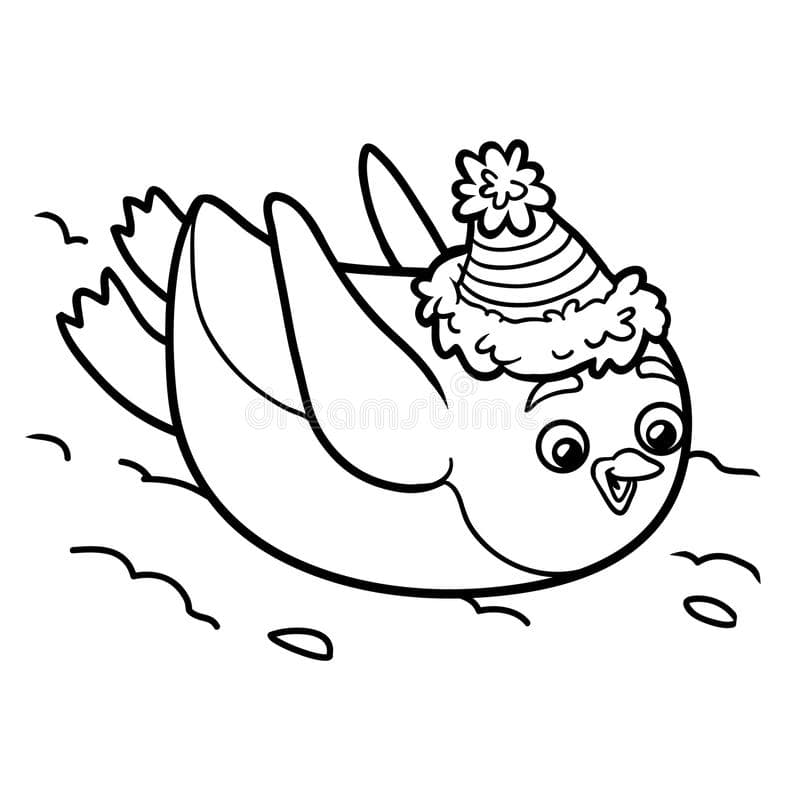 Пингвин катается с горки