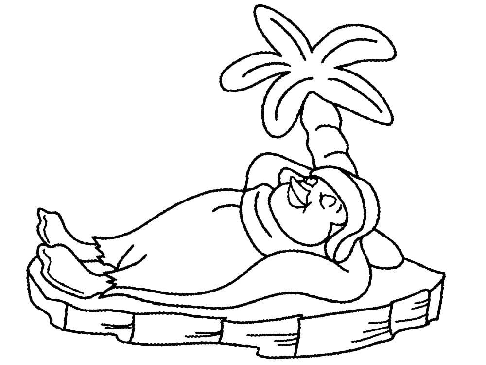 Пингвин под пальмой