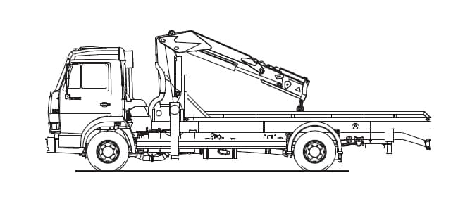 Длинный подъемный кран