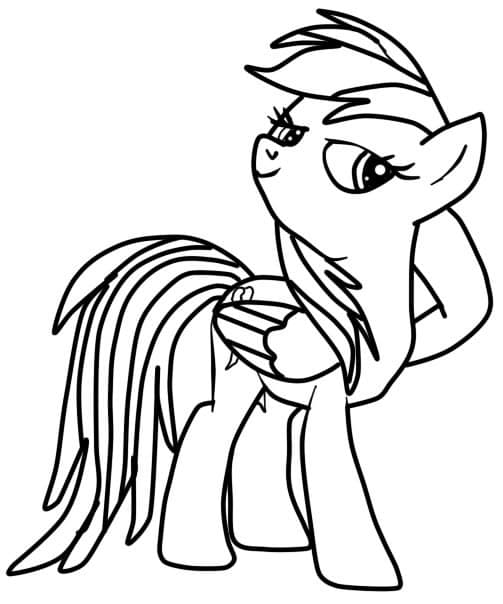 Красивая пони раскраска для ребенка