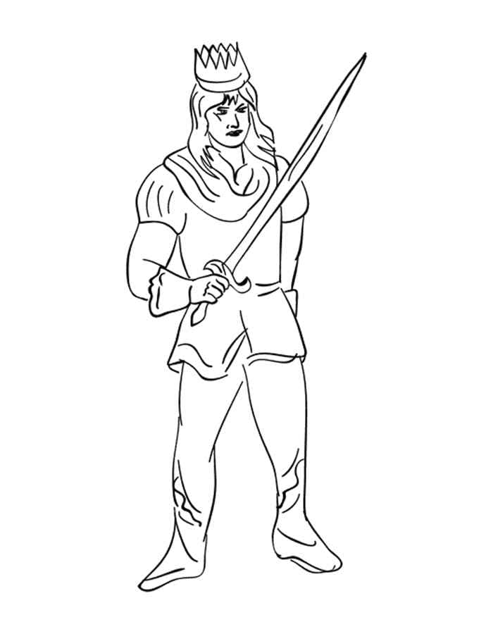 Принц с короной и мечом