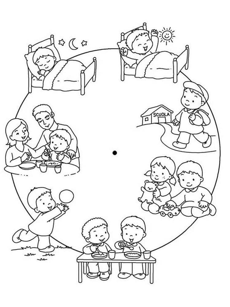 Раскраска часы в картинках