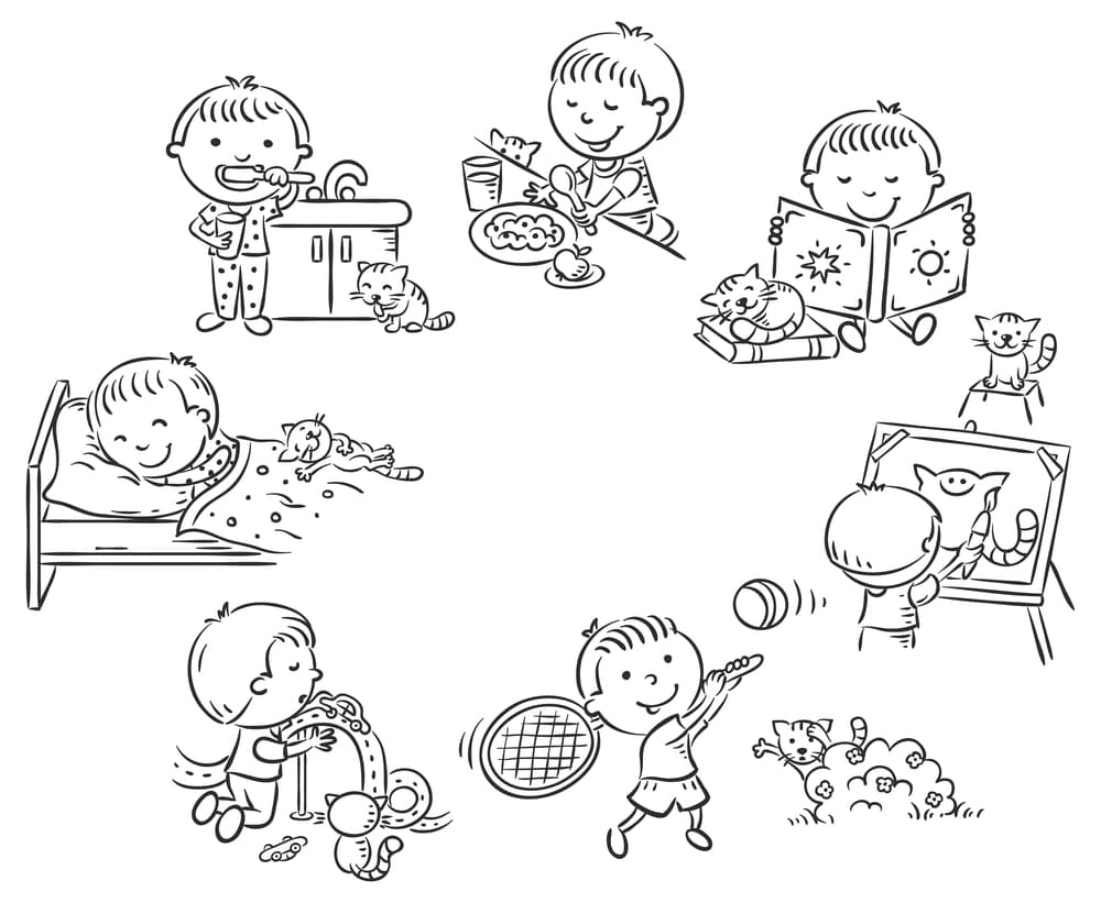 Ребенок в течении дня