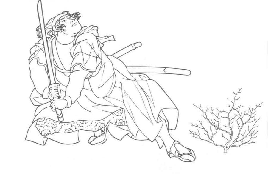 Самурай и цветок