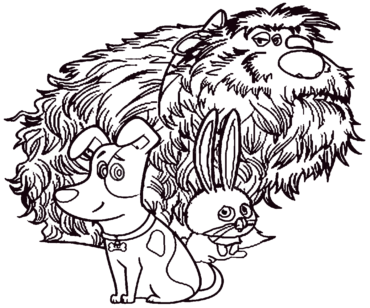 Раскраска Тайная жизнь домашних животных_8567