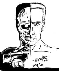 Раскраска для мальчиков терминатор